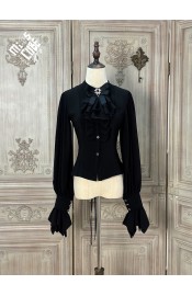 Miss Point Night Lily Asymmetric Sleeve Blouse(Reservation/Full Payment Without Shipping)